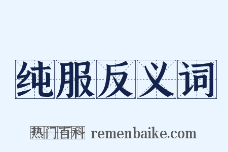 纯服反义词是什么意思的图片